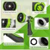 imageAUTOMAN Garden Hose Nozzle Sprayer  10 Spray Patterns High Pressure Thumb Control On Off Valve Metal Duty Water Nozzle Extra 3 Washers for Watering Garden Cleaning Washing Car Showering PetsLawngreen X2