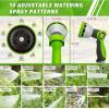 imageAUTOMAN Garden Hose Nozzle Sprayer  10 Spray Patterns High Pressure Thumb Control On Off Valve Metal Duty Water Nozzle Extra 3 Washers for Watering Garden Cleaning Washing Car Showering PetsLawngreen X2