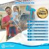 imageAUTOMAN Garden Hose Nozzle Sprayer  10 Spray Patterns High Pressure Thumb Control On Off Valve Metal Duty Water Nozzle Extra 3 Washers for Watering Garden Cleaning Washing Car Showering PetsSky Blue