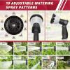 imageAUTOMAN Garden Hose Nozzle Sprayer  10 Spray Patterns High Pressure Thumb Control On Off Valve Metal Duty Water Nozzle Extra 3 Washers for Watering Garden Cleaning Washing Car Showering PetsBlack
