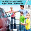 imageAUTOMAN Garden Hose Nozzle Sprayer  10 Spray Patterns High Pressure Thumb Control On Off Valve Metal Duty Water Nozzle Extra 3 Washers for Watering Garden Cleaning Washing Car Showering PetsTurquoise