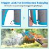 imageAUTOMAN Garden Hose Nozzle Sprayer  10 Spray Patterns High Pressure Thumb Control On Off Valve Metal Duty Water Nozzle Extra 3 Washers for Watering Garden Cleaning Washing Car Showering PetsSky Blue