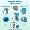 imageAUTOMAN Garden Hose Nozzle Sprayer  10 Spray Patterns High Pressure Thumb Control On Off Valve Metal Duty Water Nozzle Extra 3 Washers for Watering Garden Cleaning Washing Car Showering PetsRoyal Blue