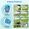 imageAUTOMAN Garden Hose Nozzle Sprayer  10 Spray Patterns High Pressure Thumb Control On Off Valve Metal Duty Water Nozzle Extra 3 Washers for Watering Garden Cleaning Washing Car Showering PetsSky Blue