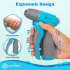 imageAUTOMAN Garden Hose Nozzle Sprayer  10 Spray Patterns High Pressure Thumb Control On Off Valve Metal Duty Water Nozzle Extra 3 Washers for Watering Garden Cleaning Washing Car Showering PetsRoyal Blue