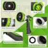 imageAUTOMAN Garden Hose Nozzle Sprayer  10 Spray Patterns High Pressure Thumb Control On Off Valve Metal Duty Water Nozzle Extra 3 Washers for Watering Garden Cleaning Washing Car Showering PetsLawngreen