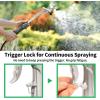 imageAUTOMAN Garden Nozzle Sprayer High Pressure Spray Nozzle 100 Metal Water Hose Nozzle 7 Patterns Watering Nozzle Heavy Duty Sprayer Garden Nozzle for Watering Plants ampamp Lawns Washing Cars ampamp PetsMetal Hose Nozzle