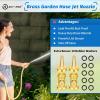 imageAUTOMAN Garden Nozzle Sprayer High Pressure Spray Nozzle 100 Metal Water Hose Nozzle 7 Patterns Watering Nozzle Heavy Duty Sprayer Garden Nozzle for Watering Plants ampamp Lawns Washing Cars ampamp PetsBrass Jet Nozzle Set