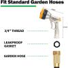 imageAUTOMAN Garden Nozzle Sprayer High Pressure Spray Nozzle 100 Metal Water Hose Nozzle 7 Patterns Watering Nozzle Heavy Duty Sprayer Garden Nozzle for Watering Plants ampamp Lawns Washing Cars ampamp PetsMetal Hose Nozzle