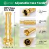 imageAUTOMAN Garden Nozzle Sprayer High Pressure Spray Nozzle 100 Metal Water Hose Nozzle 7 Patterns Watering Nozzle Heavy Duty Sprayer Garden Nozzle for Watering Plants ampamp Lawns Washing Cars ampamp PetsBrass Twist Nozzle