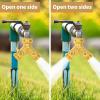 imageAUTOMAN Hose Splitter 2 Way Garden Hose Splitter 100 Rustproof Brass Water Hose Splitter with Adjustable Flow Valves Seamless Design ampamp 2 Extra Rubber Washers  34quot Y Connector Hose AdapterHeavy Duty Brass
