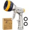 imageAUTOMAN Garden Nozzle Sprayer High Pressure Spray Nozzle 100 Metal Water Hose Nozzle 7 Patterns Watering Nozzle Heavy Duty Sprayer Garden Nozzle for Watering Plants ampamp Lawns Washing Cars ampamp PetsMetal Hose Nozzle