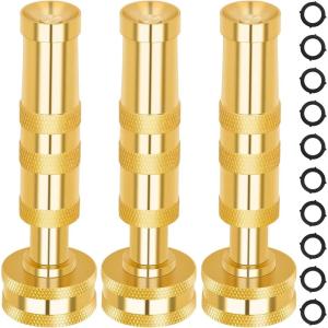 imageAUTOMAN Garden Nozzle Sprayer High Pressure Spray Nozzle 100 Metal Water Hose Nozzle 7 Patterns Watering Nozzle Heavy Duty Sprayer Garden Nozzle for Watering Plants ampamp Lawns Washing Cars ampamp PetsBrass Twist Nozzle