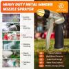 imageAUTOMAN Garden Hose Nozzle  100 Metal High Pressure Spray Nozzle Adjustable Spray Patterns LaborSaving Heavy Duty for Garden Watering Car Washing Window Cleaning Pets Showering3
