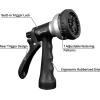 imageAUTOMAN Garden Hose Nozzle  2 Pack 100 Metal High Pressure Spray Nozzle LaborSaving Design Heavy Duty for Garden Watering Car Washing Window Cleaning Pets BathingSliver