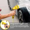 imageAUTOMAN Garden Hose Nozzle  2 Pack 100 Metal High Pressure Spray Nozzle LaborSaving Design Heavy Duty for Garden Watering Car Washing Window Cleaning Pets BathingYellow