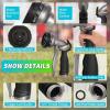 imageAUTOMAN Garden Hose Nozzle  2 Pack 100 Metal High Pressure Spray Nozzle LaborSaving Design Heavy Duty for Garden Watering Car Washing Window Cleaning Pets BathingMetalic Silver