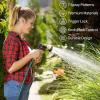imageAUTOMAN Garden Hose Nozzle  2 Pack 100 Metal High Pressure Spray Nozzle LaborSaving Design Heavy Duty for Garden Watering Car Washing Window Cleaning Pets BathingSliver