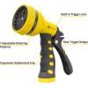 imageAUTOMAN Garden Hose Nozzle  2 Pack 100 Metal High Pressure Spray Nozzle LaborSaving Design Heavy Duty for Garden Watering Car Washing Window Cleaning Pets BathingYellow