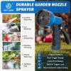 imageAUTOMAN Garden Hose Nozzle  2 Pack 100 Metal High Pressure Spray Nozzle LaborSaving Design Heavy Duty for Garden Watering Car Washing Window Cleaning Pets BathingBlue
