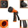 imageAUTOMAN Garden Hose Nozzle  2 Pack 100 Metal High Pressure Spray Nozzle LaborSaving Design Heavy Duty for Garden Watering Car Washing Window Cleaning Pets BathingOrange