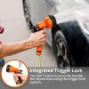imageAUTOMAN Garden Hose Nozzle  2 Pack 100 Metal High Pressure Spray Nozzle LaborSaving Design Heavy Duty for Garden Watering Car Washing Window Cleaning Pets BathingOrange