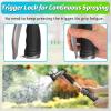 imageAUTOMAN Garden Hose Nozzle  2 Pack 100 Metal High Pressure Spray Nozzle LaborSaving Design Heavy Duty for Garden Watering Car Washing Window Cleaning Pets BathingMetalic Silver