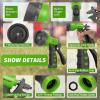 imageAUTOMAN Garden Hose Nozzle  2 Pack 100 Metal High Pressure Spray Nozzle LaborSaving Design Heavy Duty for Garden Watering Car Washing Window Cleaning Pets BathingGreen