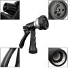 imageAUTOMAN Garden Hose Nozzle  2 Pack 100 Metal High Pressure Spray Nozzle LaborSaving Design Heavy Duty for Garden Watering Car Washing Window Cleaning Pets BathingSliver