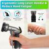 imageAUTOMAN Garden Hose Nozzle  2 Pack 100 Metal High Pressure Spray Nozzle LaborSaving Design Heavy Duty for Garden Watering Car Washing Window Cleaning Pets BathingMetalic Silver 2