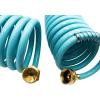 imageAUTOMAN Recoil Garden Water Hose 50 ft EVA Curly Water Hose with Brass ConnectorsGarden Hose CoilIncludes 7Pattern Function SprayerRetractableCorrosion Resistant Garden Coil HoseTurquoise