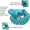 imageAUTOMAN Recoil Garden Water Hose 50 ft EVA Curly Water Hose with Brass ConnectorsGarden Hose CoilIncludes 7Pattern Function SprayerRetractableCorrosion Resistant Garden Coil HoseTurquoise