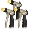 imageAUTOMAN Garden Hose Nozzle  100 Metal High Pressure Spray Nozzle Adjustable Spray Patterns LaborSaving Heavy Duty for Garden Watering Car Washing Window Cleaning Pets Showering3