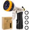 imageAUTOMAN Garden Hose Nozzle High Pressure Sprayer Nozzle 100 Metal 7 Patterns Watering Nozzle Heavy Duty Sprayer Garden Nozzle for Watering Plants ampamp Lawns Washing Cars ampamp Pets7 Patterns W TPR