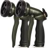 image:imageAUTOMAN Garden Hose Nozzle 2 Pack 100 Metal High Pressure Spray Nozzle LaborSaving Design Heavy Duty Water Hose Nozzle for Garden Watering Car Washing Window CleaningPets Bathing